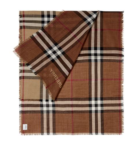 burberry reversible check silk scarf.